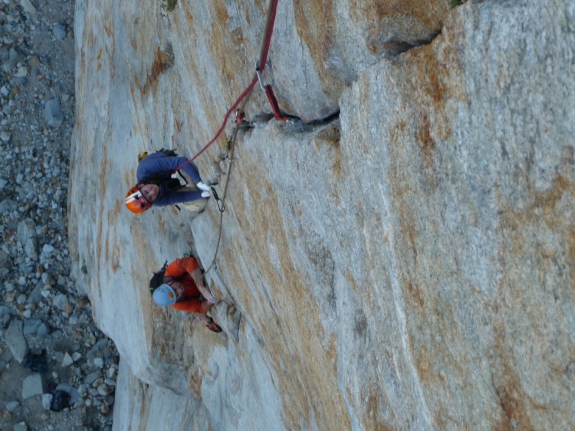 climbing nut - balancing placing a nut that will hold you if you fall but isn&#039;t so...