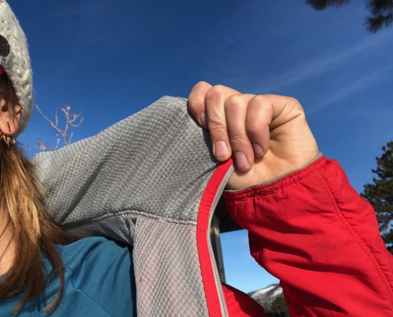 outdoor research refuge air hoody for women - the material is quite thin and doesn&#039;t offer the best warmth.