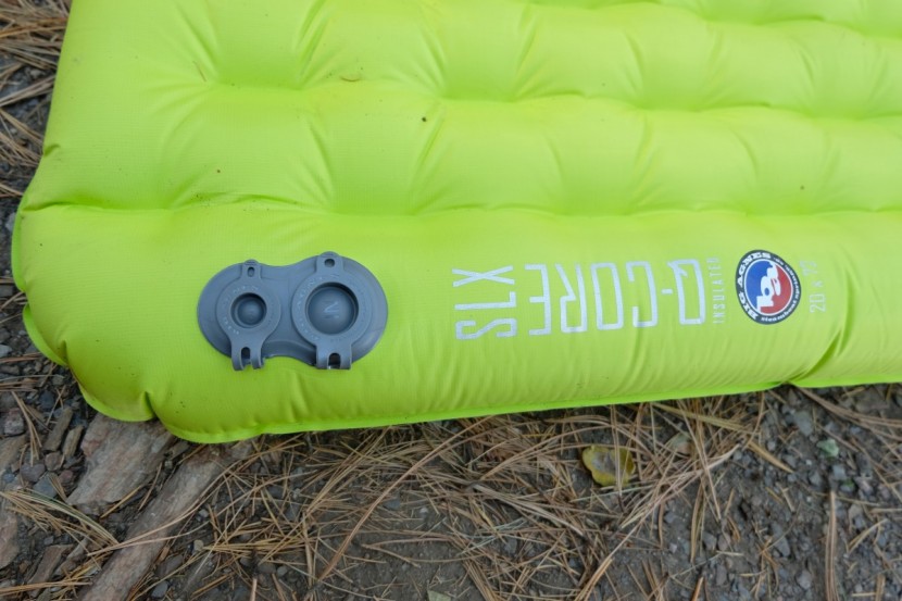 big agnes q-core slx insulated - the valve system feels chunky and durable compared to bargain pad...