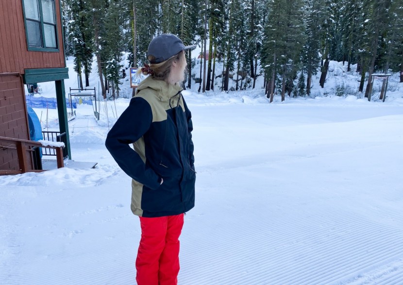 the north face freedom insulated for women - we loved the pop of color these pants provided.