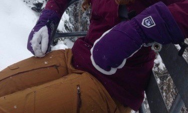 hestra heli mitt for women - warm fingers on a ski lift? priceless.