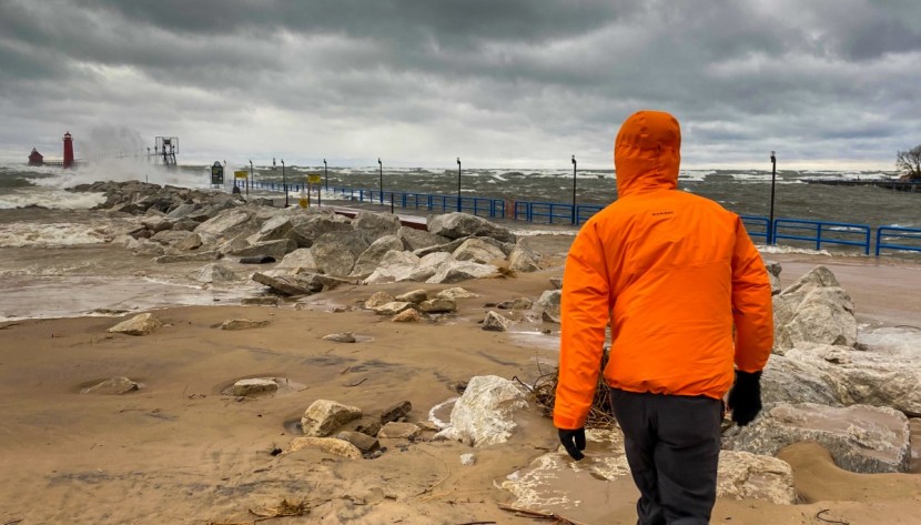 hardshell jacket - we tested the water and wind protection of these jackets, seen here...