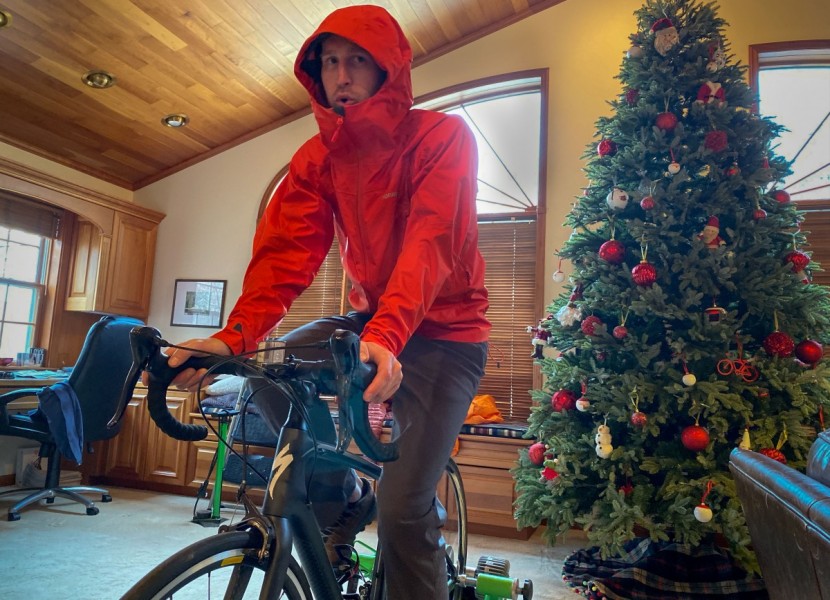 hardshell jacket - in our stationary bike test, we tested breathability. some gore-tex...