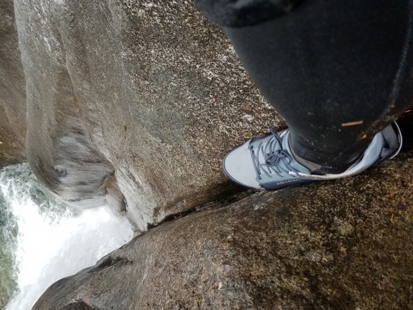 astral tr1 junction - our lead tester jammed his feet in this crack during a slick, tricky...