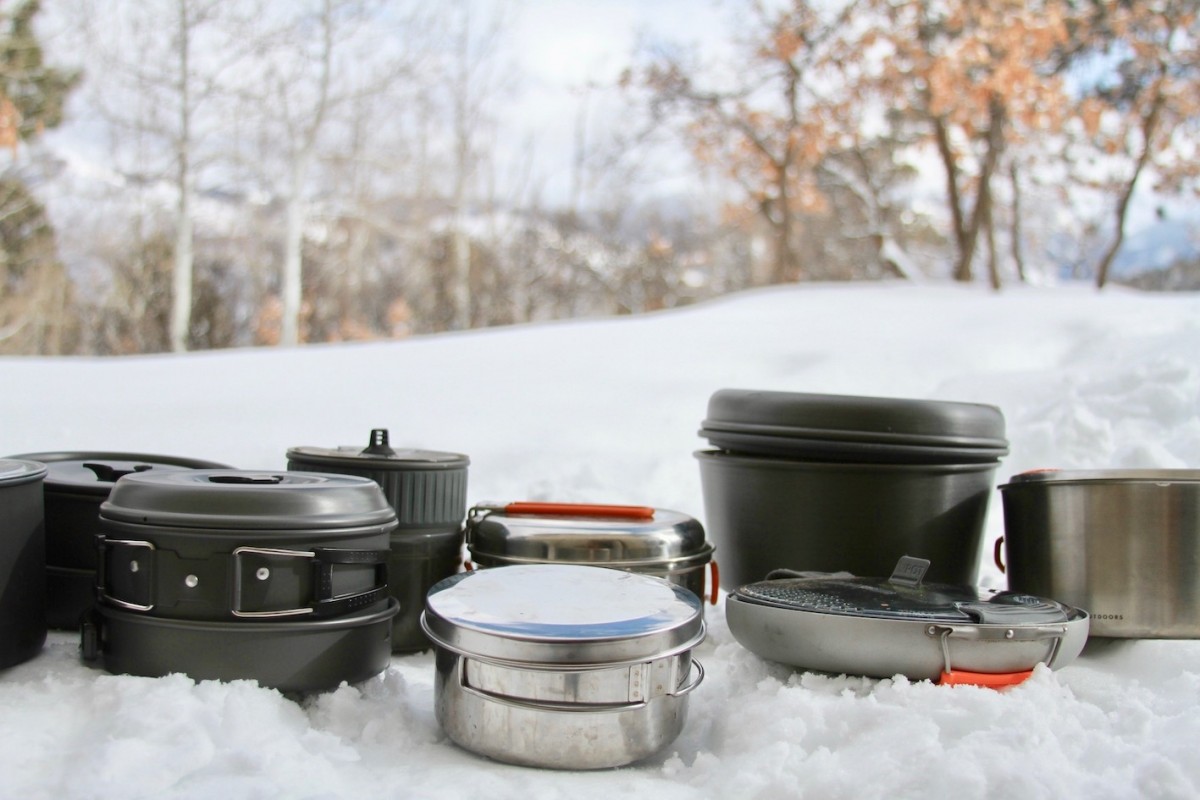 Non-stick Pot Set Household Cookware Outdoor Camping Bottom
