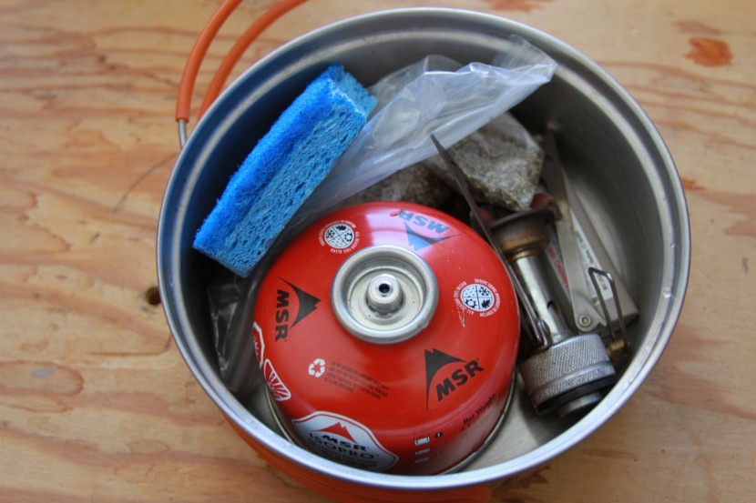 gsi outdoors glacier 1-person - if you take out the plate and cup, you can fit much more. keep in...