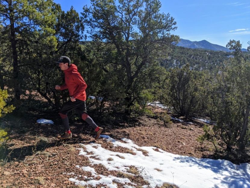 patagonia houdini air - built for the uphill, even in the direct sun we never overheated in...