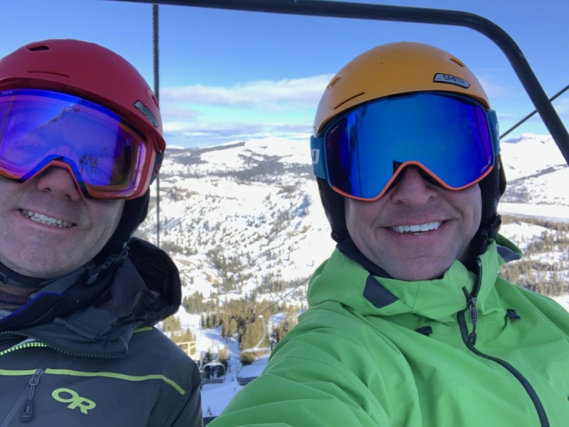 ski goggles - happy testers at work.