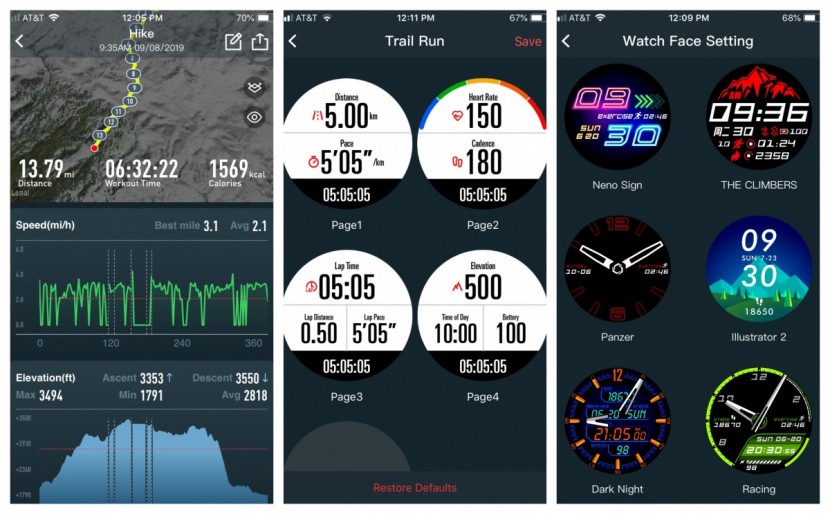 coros vertix - this shows part of a tracked activity and some of the ways you can...