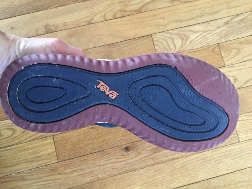 teva terra-float churn it up for women - the shoe's unfeatured outsole made them unreliable for walking on...