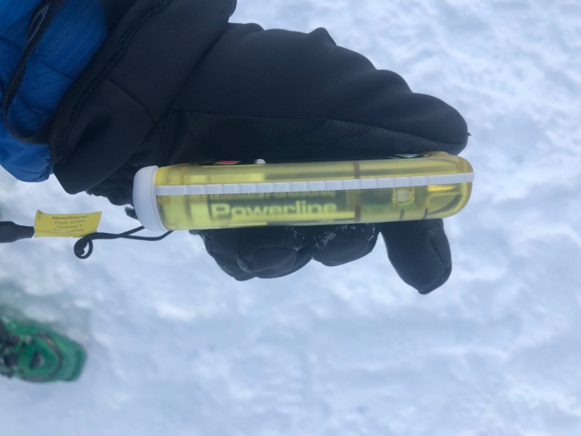 pieps micro bt - showing the narrower profile of the micro bt.