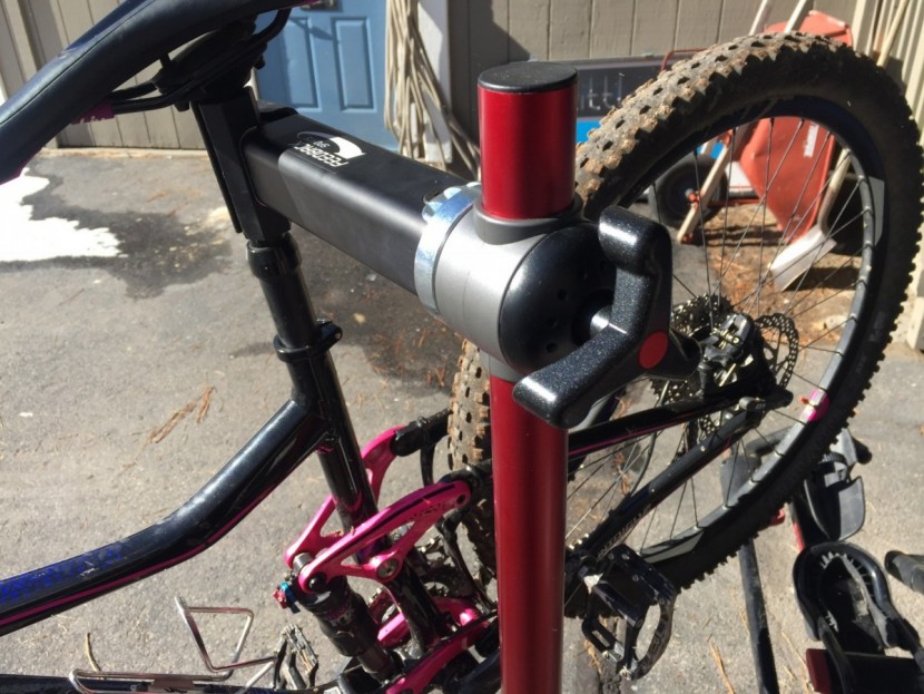 bike work stand - most work stands have a clamp arm that has an angle adjustment that...