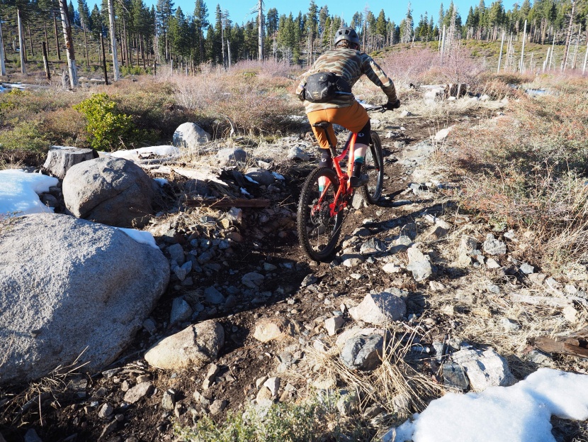 e*thirteen semi-slick plus 2.35 - when standing up to climb, riders need to pay close attention to...