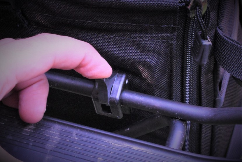 the plastic collars around the mounting hooks lock into place for...