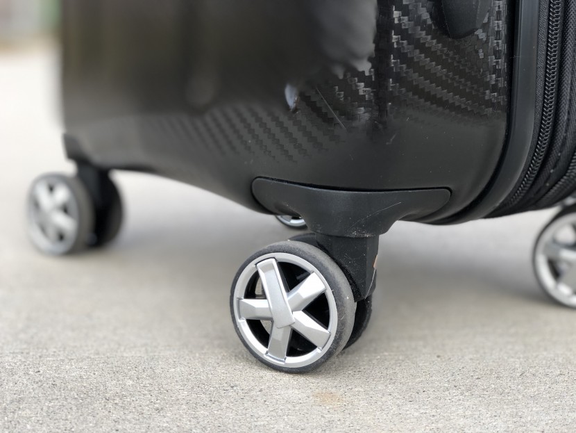 amazon basics oxford expandable 20&quot; - the small wheels aren&#039;t well-equipped to handle much more than the...