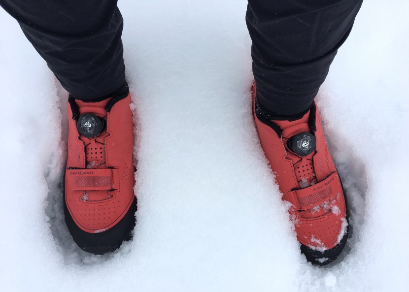pearl izumi x-alp elevate - we were impressed by our ability to walk through wet snow, in the...