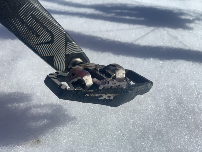 shimano pd-m8120 xt spd - mud, grit, sand, loam and even snow; the xt pedals provided reliable...