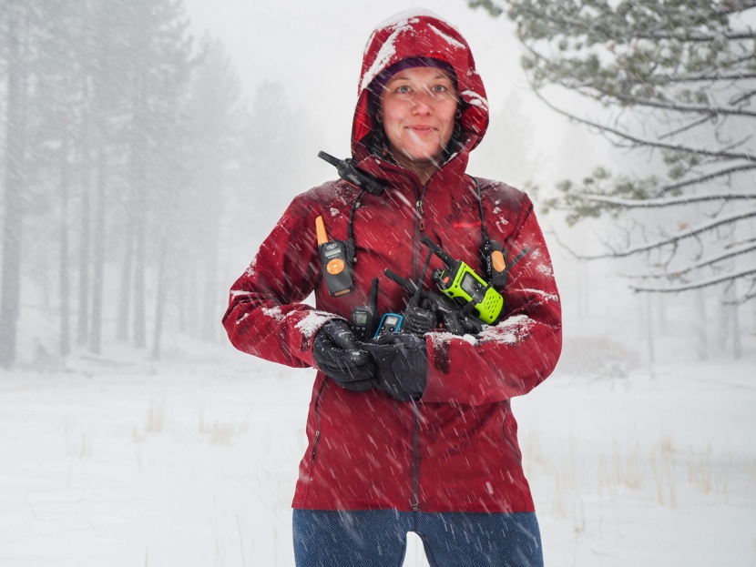 range testing in a heavy sierra nevada snowstorm. we took these...