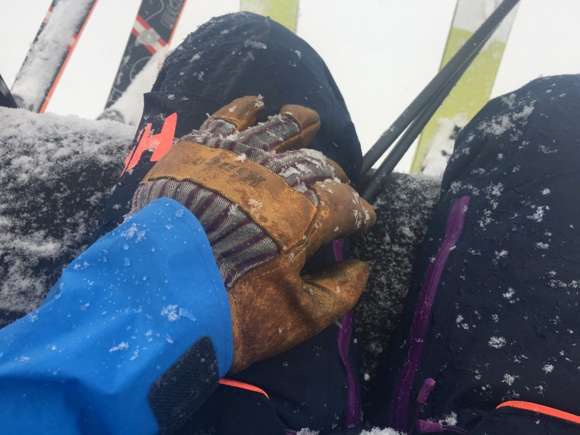 norrona trollveggen gore-tex light pro for women - the asymmetrical cuffs fall lower, protecting our gloves well from...