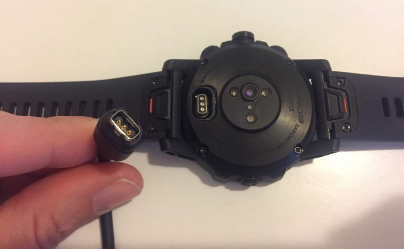 coros vertix - it charges with a unique usb cord that plugs into the back of the...