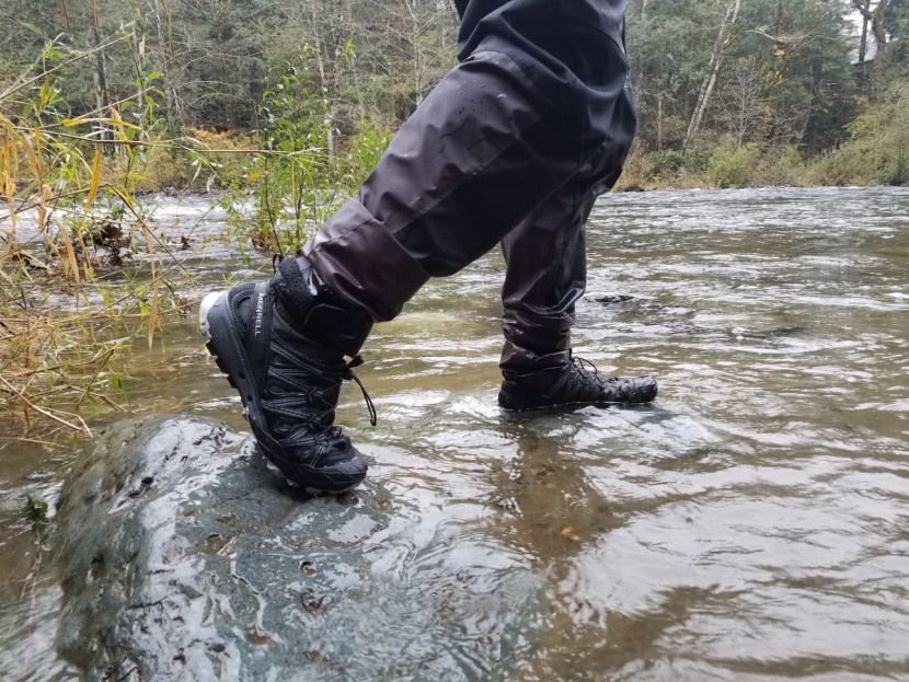 merrell choprock shandal - while we were able to just barely fit thick socks and drysocks into...