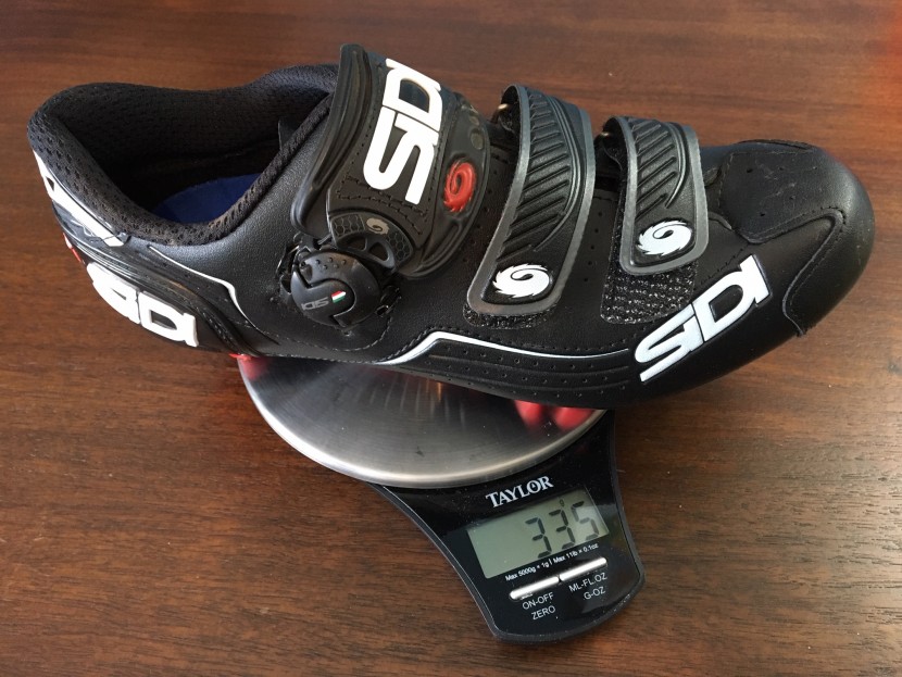 sidi trace for women - the shoe weighs 335 grams for a eu40/us8