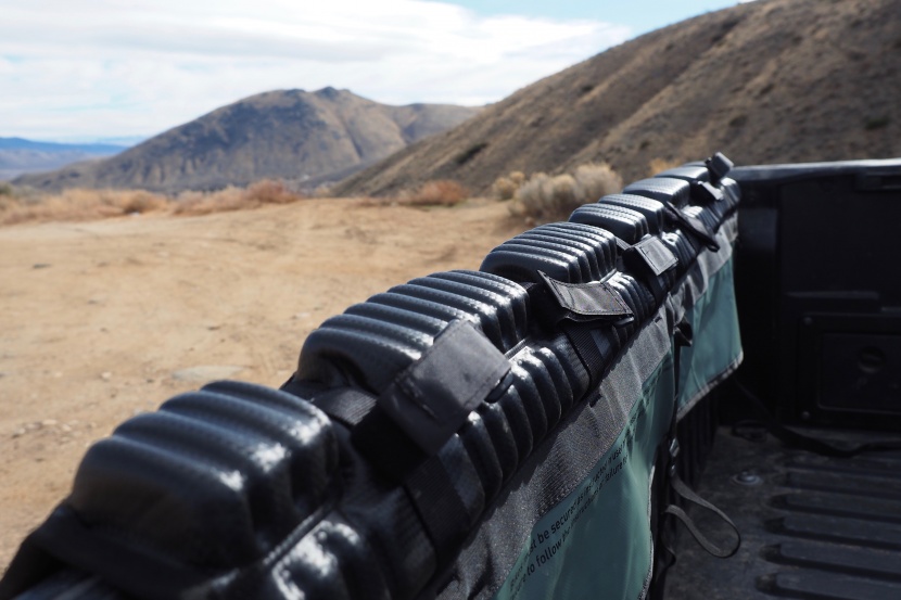 tailgate pad - the molded separation blocks on the top pf the evoc pad help to keep...