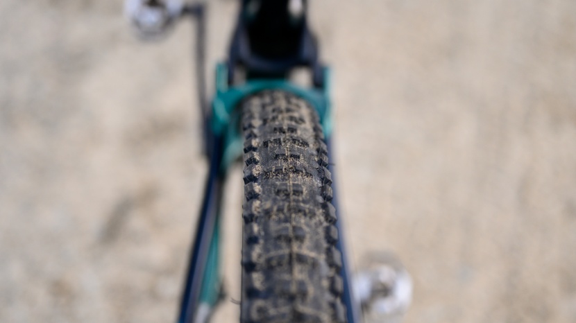 the maxxis high roller ii in the rear.