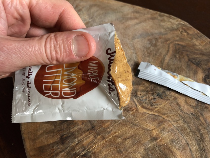 energy bar - justin&#039;s nut butter -- maple almond flavor, is smooth and creamy...