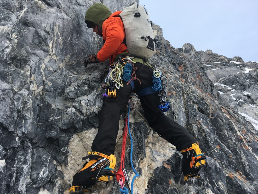 scarpa phantom tech - andy on a delicate lead. when things got technical, we loved this...