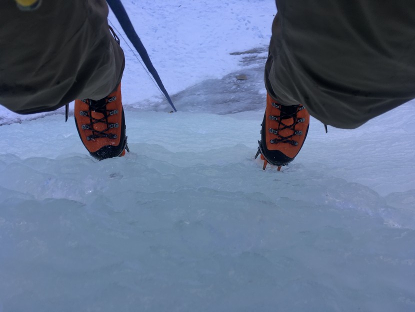 scarpa mont blanc pro - the mont blanc pro kept our feet warm on chilly leads.