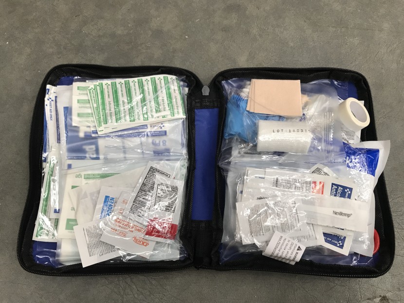 first aid only 299 piece - the first aid only 299-piece opens up to reveal its contents.