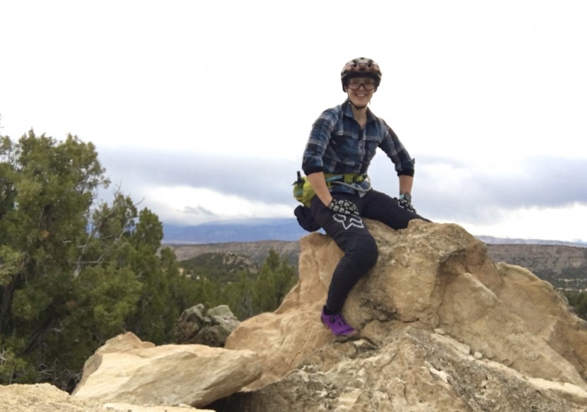 mountain bike shoes womens - taking a break to enjoy the views at oil well flats in canon city...