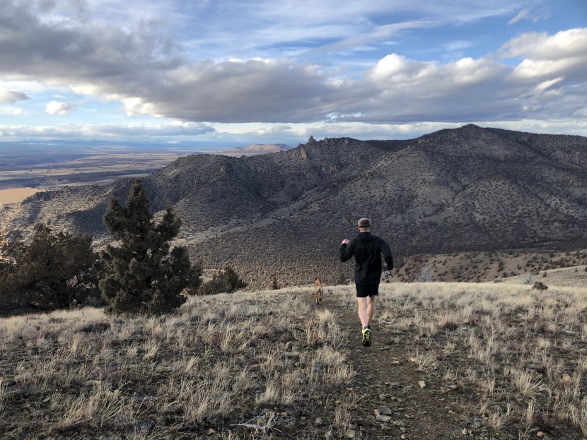 hoka speedgoat 4 - heading back down after summiting. we love wearing the speedgoat...