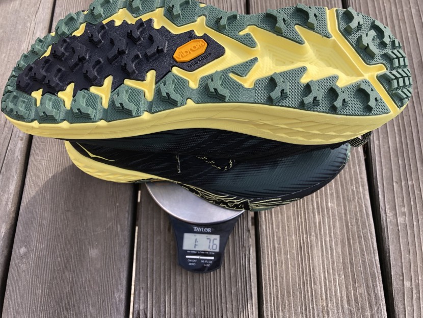 hoka speedgoat 4 - a close up view of the aggressive lugs on the bottom of the shoe, as...