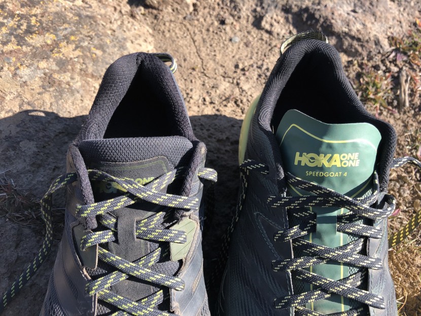 hoka speedgoat 4 - showing the old speedgoat 3 on the left compared to the 4 on the...