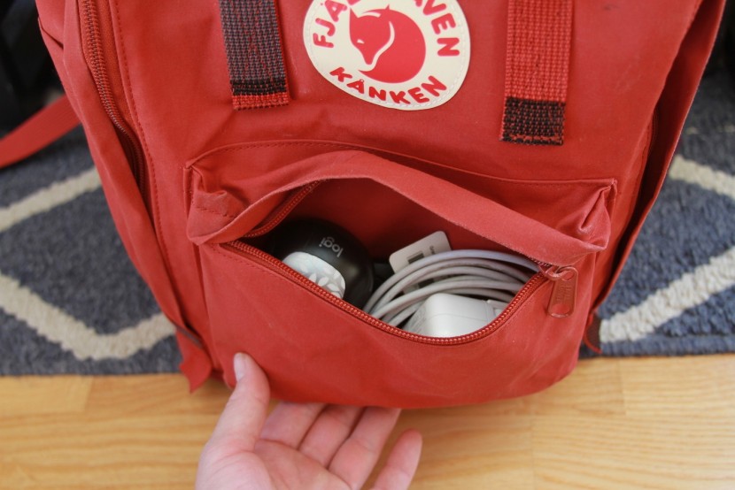 fjallraven kanken 15&quot; - a look at the front pocket for loose items. besides this, there are...