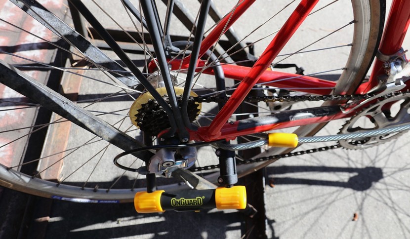 bike lock - the longer-than-most onguard bulldog dt adds versatility...