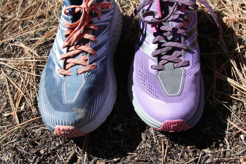 hoka speedgoat 4 - a comparison of the newest version (left) and the older version...