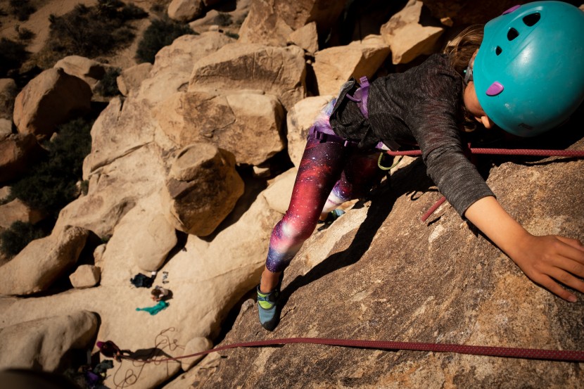 climbing shoes kids - our tester judging the sensitivity of the evolv venga.