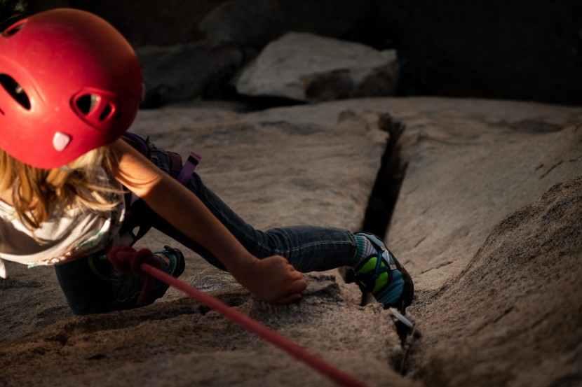 climbing shoes kids - as grades get harder, better shoes will help quite a bit.