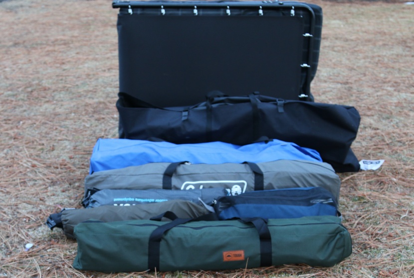 camping cot - there is quite a difference in the packed size between these products.