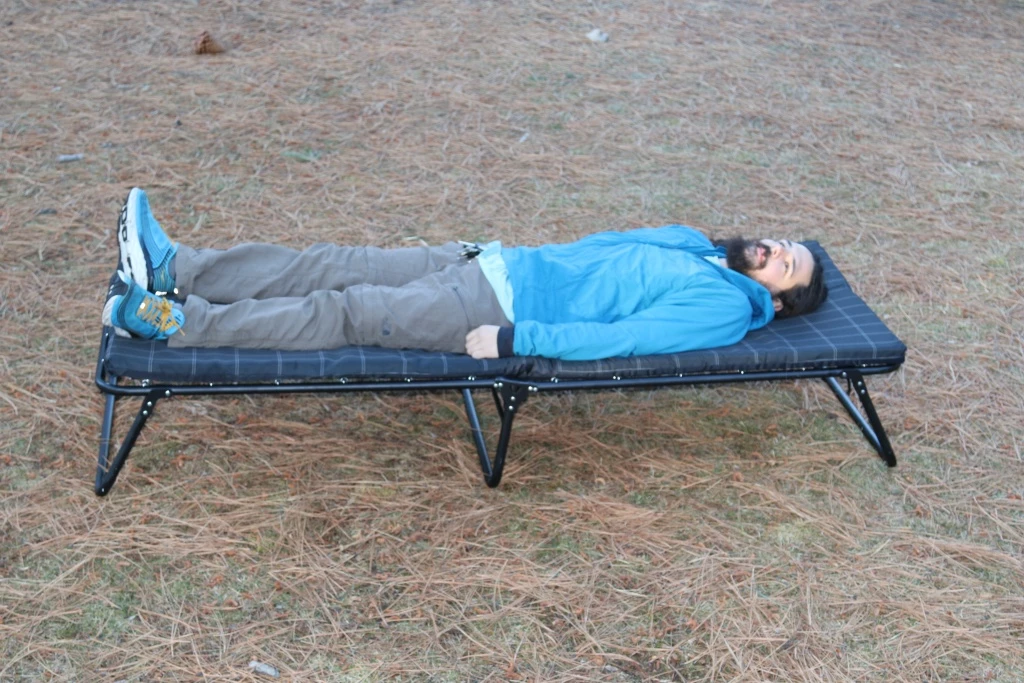 camping cot - this cot is plenty long for all but the tallest people.