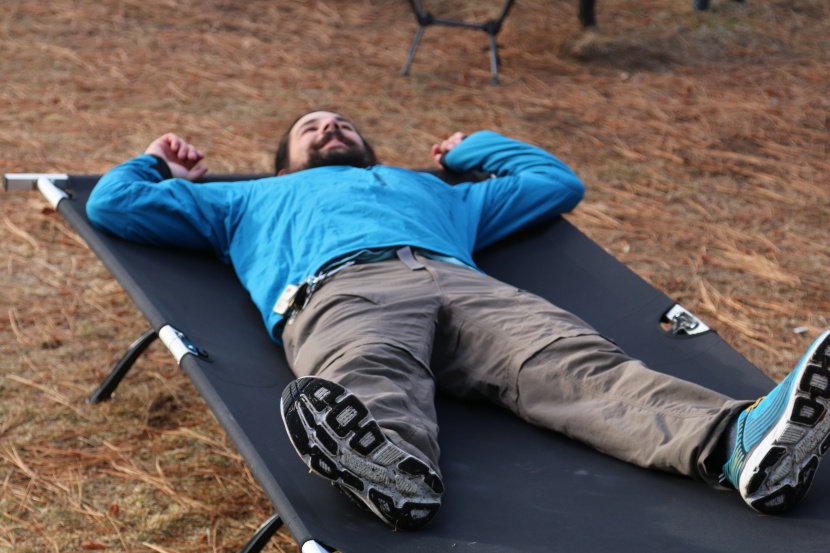 camping cot - the xxl gives you more than enough room.