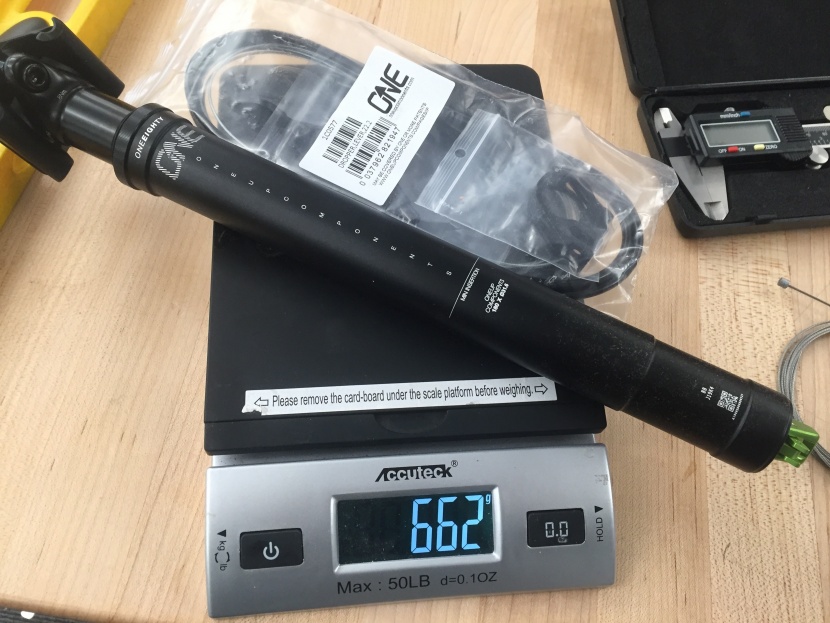 oneup components v2 - 662-grams is impressively lightweight for a 180mm post including...