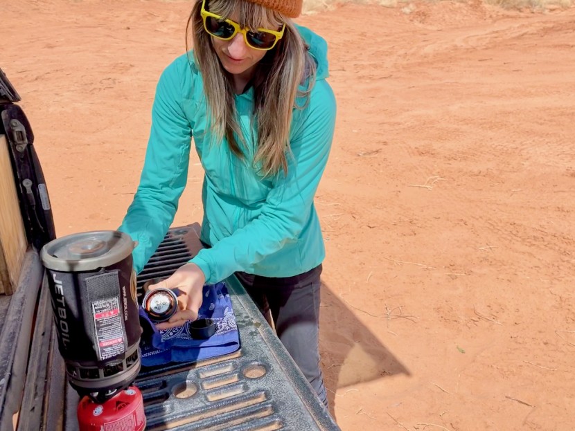 camping coffee - doing a quick and dirty cleaning of the nanopresso is decently easy...