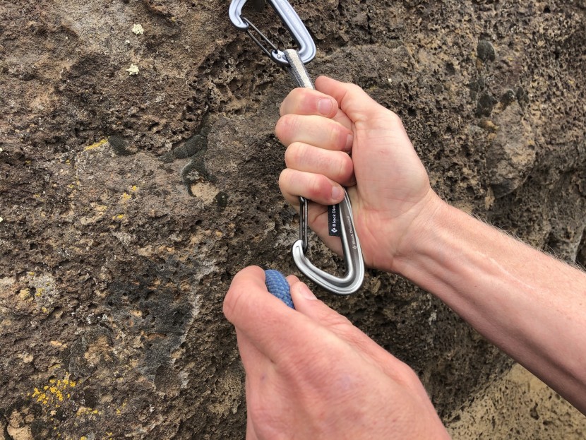 black diamond miniwire - grabbing a super thin 10mm sling like found on this draw is a real...