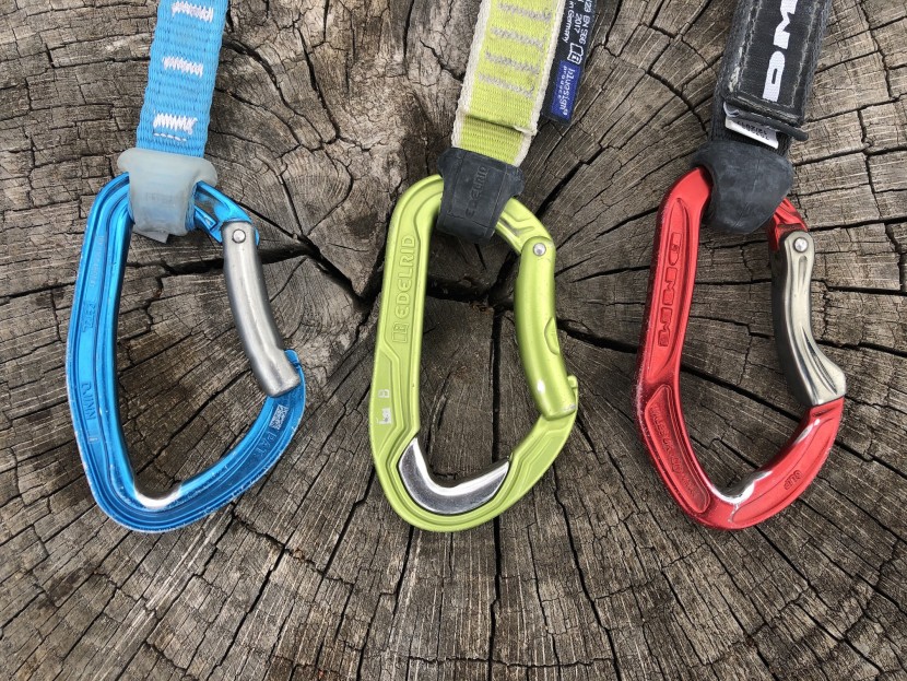 quickdraw - these three carabiners are all excellent examples of the advantages...