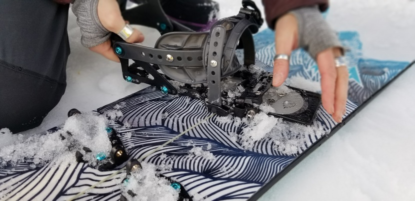 splitboard bindings - the r&amp;amp;d arc pro gave us efficient and fast transitions.
