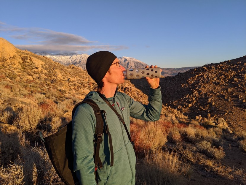 ello pure 20 - hydrating in the early morning sun with the ello bottle. we happily...